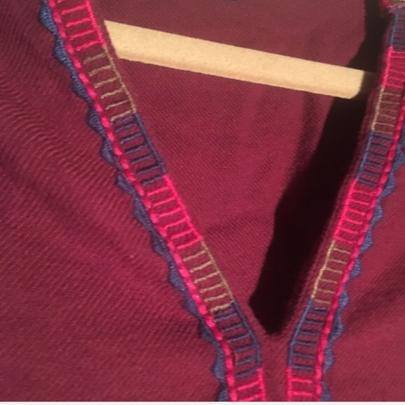 Madewell burgundy peasant top - size small - Picture 5 of 7